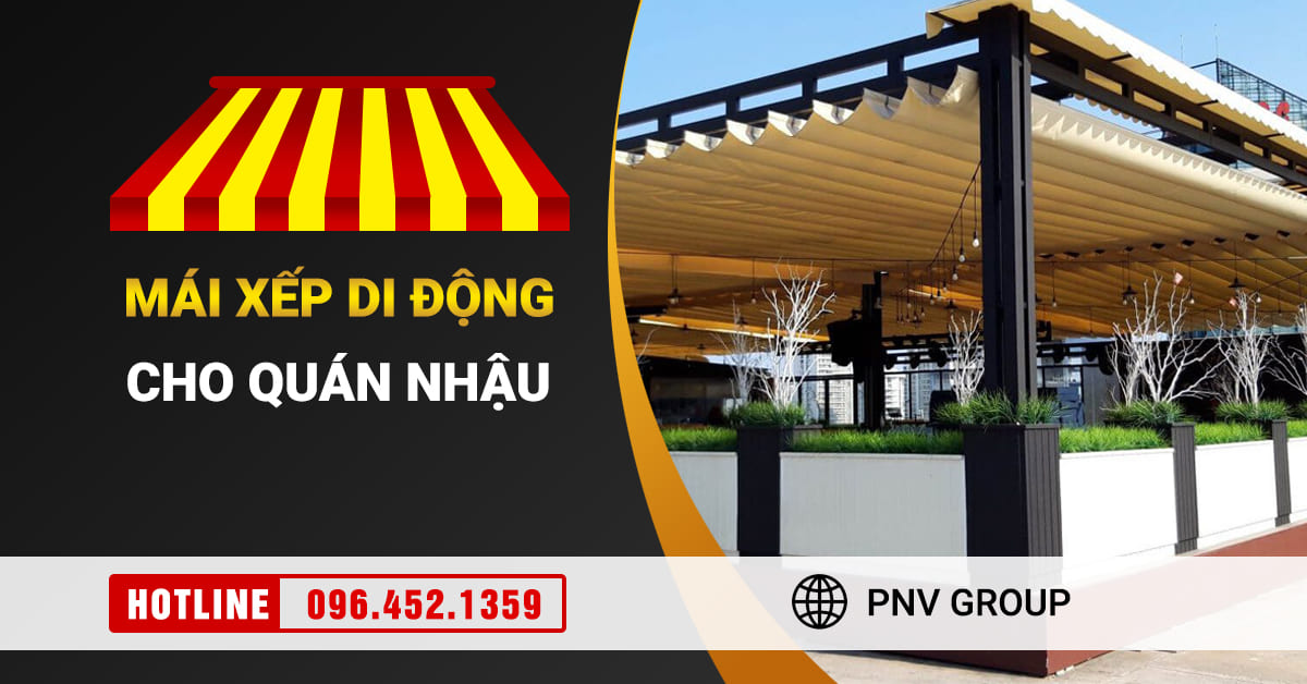 Mái xếp di động cho quán nhậu